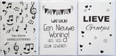 Nieuwe Woning + Hartelijk Gefeliciteerd + Lieve Groetjes – 3 Wenskaarten - 12 x 17 cm – WON-301