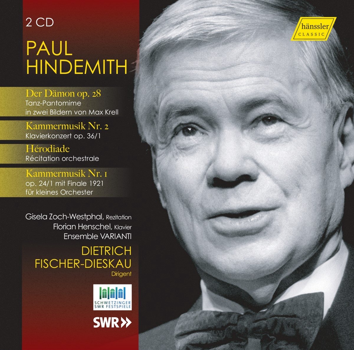 Ensemble Varianti & - Hindemith: Der Damon / Herodiade / Kammermusik 1+2 (2 CD)