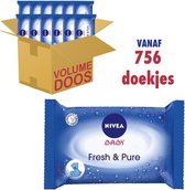 Nivea Fresh & Pure - Babydoekjes - Voordeelverpakking - 12 x 62 doekjes