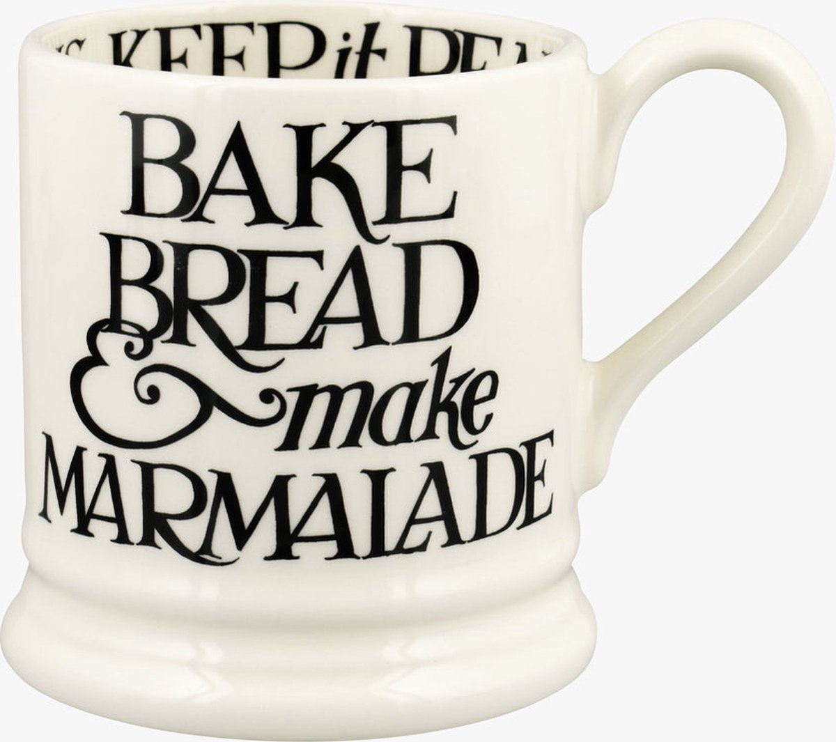 Emma Bridgewater Mug 1/2 Pint Black Toast Bake Bread