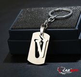 Sleutelhanger Letter V - Cadeau - gift - Naamsleutelhanger