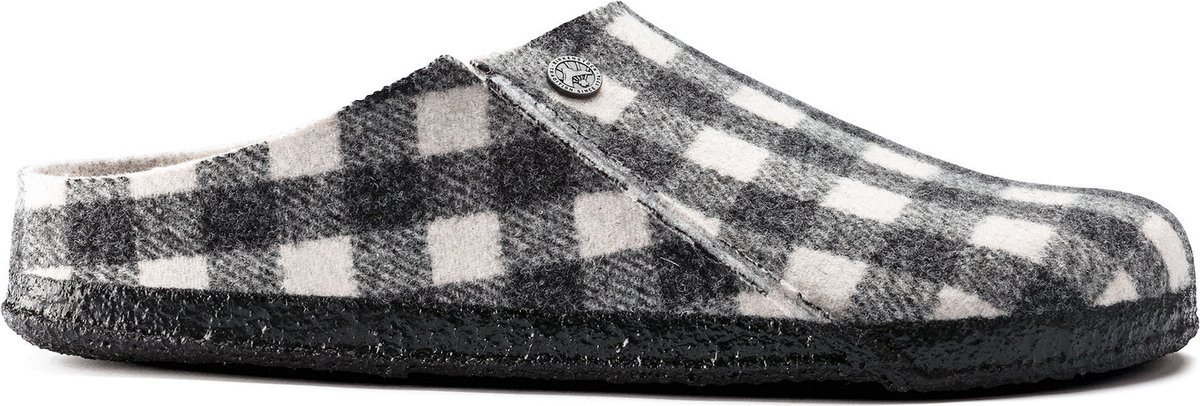 Birkenstock Zermatt Shearling Pantoffels Plaid Wolvilt Regular-fit Zwart