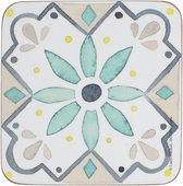 Creative Tops Onderzetters Tile 10,5 Cm Kurk Groen 6 Stuks