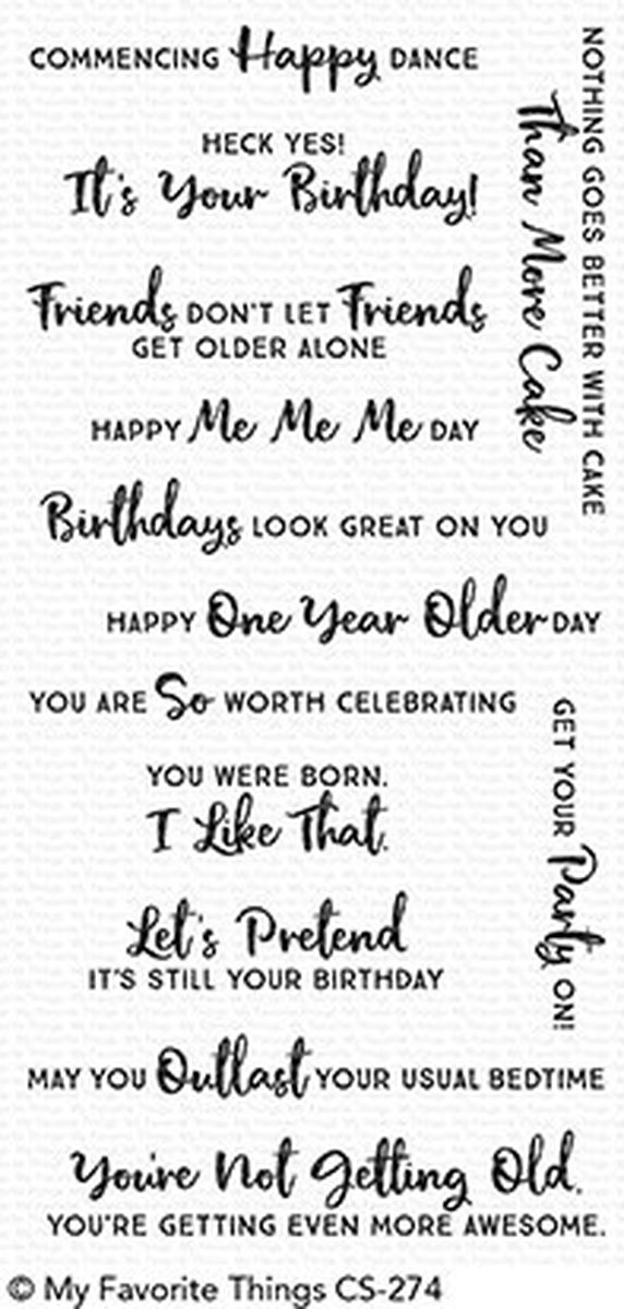 Anything-but-Basic Birthday Wishes Clear Stamps (CS-274)