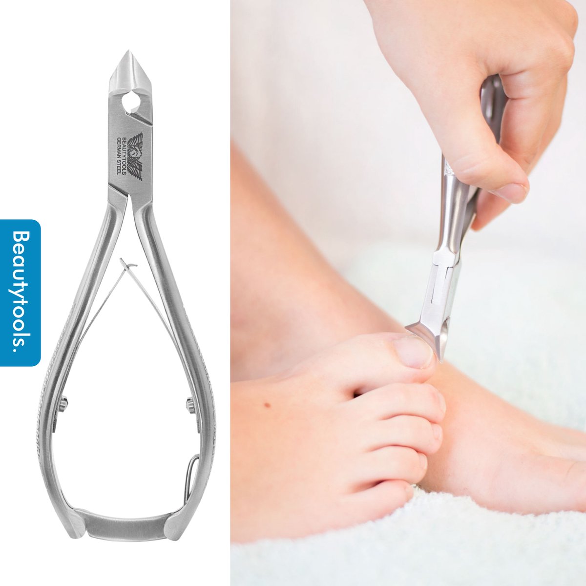 BeautyTools Professionele Nagelknipper Kopknipper / Dwarssnittang