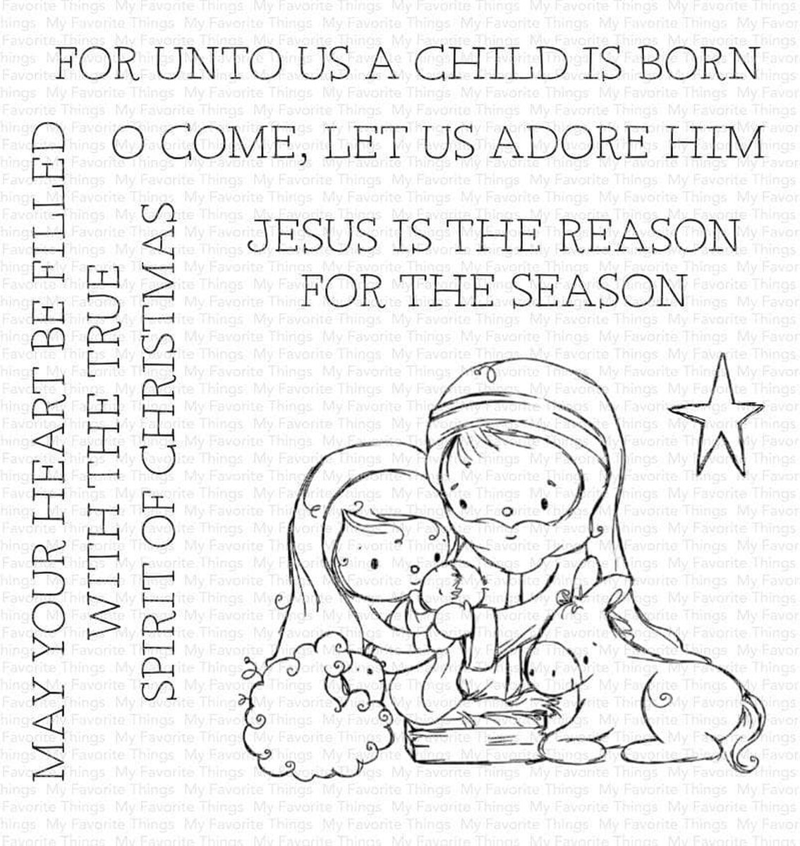 Away in a Manger Clear Stamps (RAM-024)