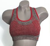 Sport bh maat L/XL Extra comfort Grijs rood