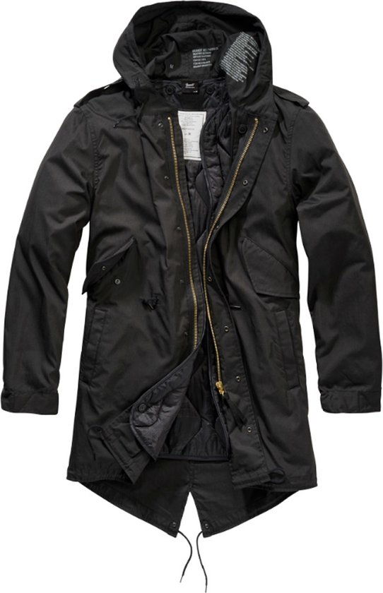 Brandit M51 US Parka Zwart Jas Heren