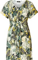 YEST Genice Jurk - Dark Pine Green/Mult - maat 38