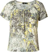 YEST Yona Essential Jersey Shirt - Dark Pine Green/Mult - maat 44