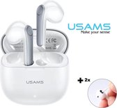 Usams Xh09 PRO + 2x wattenstaaf - 5.1 Bluetooth - NOISE CANCELLING - Earpods - draadloze oordopjes - Airbuds - Geschikt voor Apple en Android - WIT