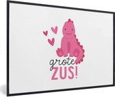 Cadre photo avec affiche - Sœurs - Sœur - Grande sœur ! - Citations - Proverbes - 90x60 cm - Cadre affiche