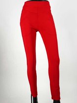Dames tregging Romy S/M - Rood - Luxe & Comfort - Hoge Taille