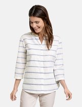 GERRY WEBER Dames Blouse met 3/4-mouwen en dwarsstrepen