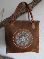 hand/schoudertas van Myra Bag (canvas/leer)