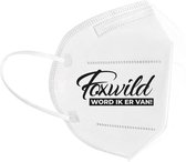 Foxwild mondkapje | Peter Gillis | massa is kassa | quote 500 | grappig | gezichtsmasker | bescherming | bedrukt | logo | Wit mondmasker van katoen, uitwasbaar & herbruikbaar. Gesc
