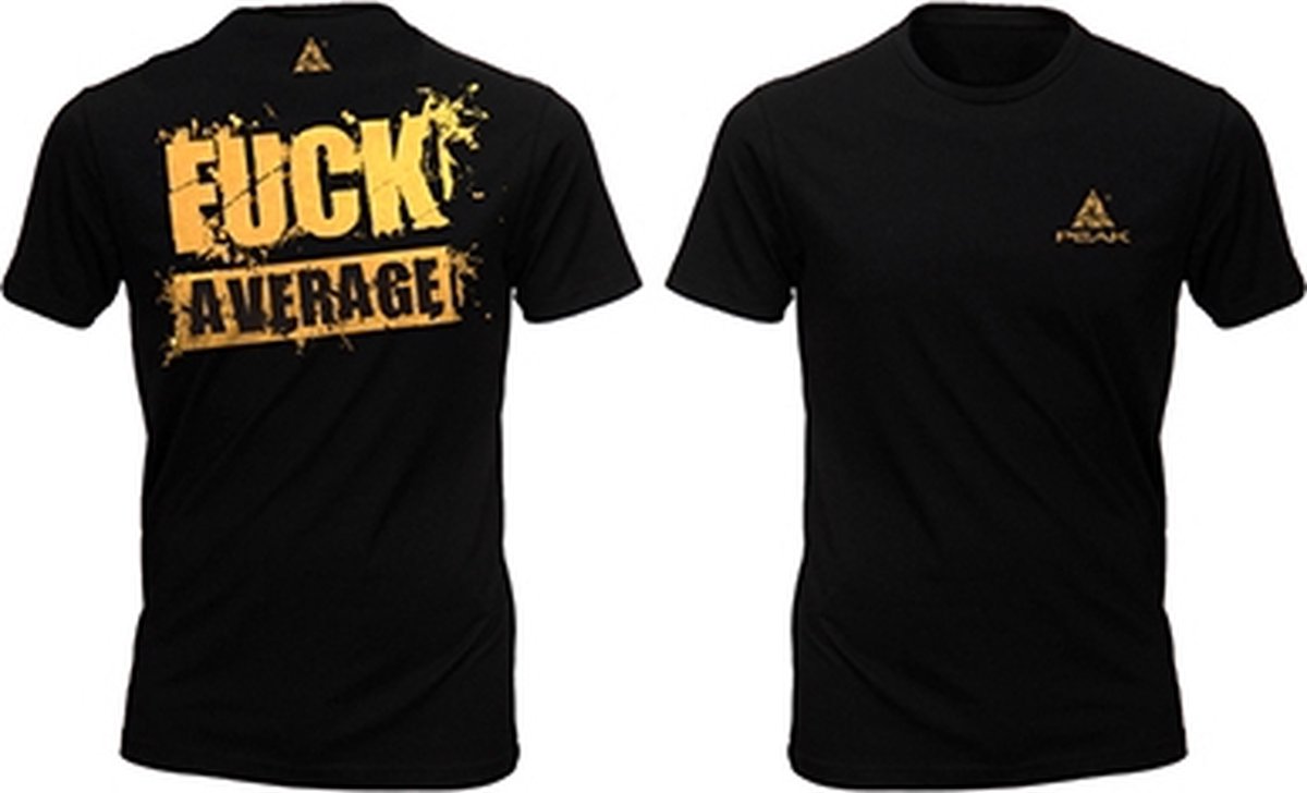 T-Shirt - Fuck Average (Black/Gold) S