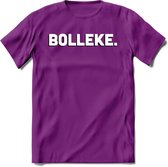 Bolleke - Valentijn T-Shirt | Grappig Valentijnsdag Cadeautje voor Hem en Haar | Dames - Heren - Unisex | Kleding Cadeau | - Paars - M