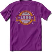 Premium Since 1996 T-Shirt | Goud - Zilver | Grappig Verjaardag Kleding Cadeau Shirt | Dames - Heren - Unisex Tshirt | - Paars - L