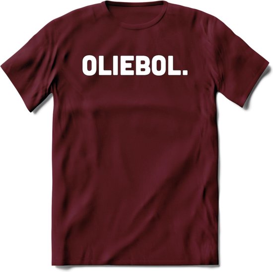Oliebol - Snack T-Shirt | Grappig Verjaardag Kleding Cadeau | Eten En Snoep Shirt | Dames - Heren - Unisex Tshirt | - Burgundy - M