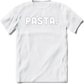 Pasta - Snack T-Shirt | Grappig Verjaardag Kleding Cadeau | Eten En Snoep Shirt | Dames - Heren - Unisex Tshirt | - Wit - 3XL