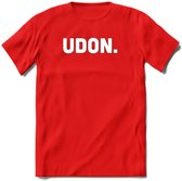 Udon - Snack T-Shirt | Grappig Verjaardag Kleding Cadeau | Eten En Snoep Shirt | Dames - Heren - Unisex Tshirt | - Rood - M