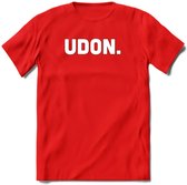 Udon - Snack T-Shirt | Grappig Verjaardag Kleding Cadeau | Eten En Snoep Shirt | Dames - Heren - Unisex Tshirt | - Rood - XXL