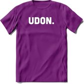 Udon - Snack T-Shirt | Grappig Verjaardag Kleding Cadeau | Eten En Snoep Shirt | Dames - Heren - Unisex Tshirt | - Paars - XL