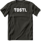 Tosti - Snack T-Shirt | Grappig Verjaardag Kleding Cadeau | Eten En Snoep Shirt | Dames - Heren - Unisex Tshirt | - Donker Grijs - XXL