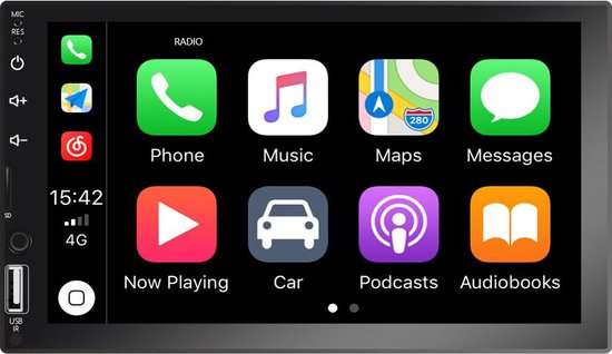 2 Din 7 Inch Universele Autoradio Carplay Auto Radio MP5 Radio Coche FM Bluetooth Speler Spraakbesturing AUX USB