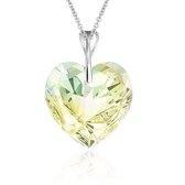 Montebello Ketting Mila HZ464 - Swarovski® Hart - 925 Zilver Gerhod. - Ø18mm - 45cm