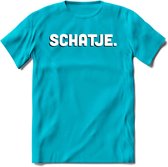 Schatje - Valentijn T-Shirt | Grappig Valentijnsdag Cadeautje voor Hem en Haar | Dames - Heren - Unisex | Kleding Cadeau | - Blauw - S