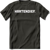 Hartendief - Valentijn T-Shirt | Grappig Valentijnsdag Cadeautje voor Hem en Haar | Dames - Heren - Unisex | Kleding Cadeau | - Donker Grijs - 3XL