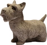 Tuinbeeld Hond Schotse Terrier  (Wit/gepattineerd) - Hoogwaardige kwaliteit - Perfect voor binnen of buiten