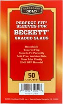 Cardboard Gold Perfect Fit Sleeves for Beckett Graded Cards/Slabs - 50 count pack