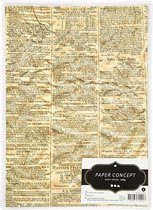 Decoupage papier oude kranten 5x