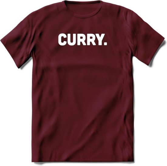 Curry - Snack T-Shirt | Grappig Verjaardag Kleding Cadeau | Eten En Snoep Shirt | Dames - Heren - Unisex Tshirt | - Burgundy - XL