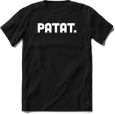 Patat - Snack T-Shirt | Grappig Verjaardag Kleding Cadeau | Eten En Snoep Shirt | Dames - Heren - Unisex Tshirt | - Zwart - M