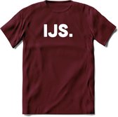 IJs - Snack T-Shirt | Grappig Verjaardag Kleding Cadeau | Eten En Snoep Shirt | Dames - Heren - Unisex Tshirt | - Burgundy - L