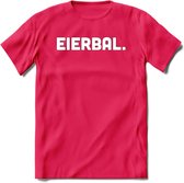 Eierbal  - Snack T-Shirt | Grappig Verjaardag Kleding Cadeau | Eten En Snoep Shirt | Dames - Heren - Unisex Tshirt | - Roze - S