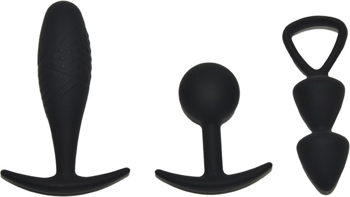 Rimba - Basel - Buttplug Set Van 3 - Zwart