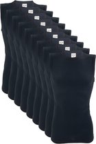 9 stuks SQOTTON A-shirt - O-neck - mouwloos - Zwart - Maat M/L