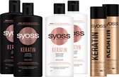 Syoss Keratin shampoo en conditioner & Max Hold haarspray Pakket