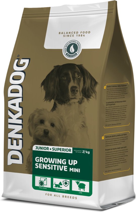 Denkadog Hondenvoer Growing Up Sensitive Mini 2,5 kg