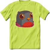 Casual duif T-Shirt Grappig | Dieren vogels Kleding Kado Heren / Dames | Animal Skateboard Cadeau shirt - Groen - S