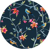 Behangcirkel tropische vogels | ⌀ 100 cm | Wandecoratie | Wandcirkel
