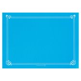 Papieren Placemats blauw, motief wit 500 stuks (31x43cm)