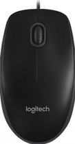 Logitech B100 - Muis - Rechts- en Linkshandig - Optisch - 3 Knoppen - Zwart