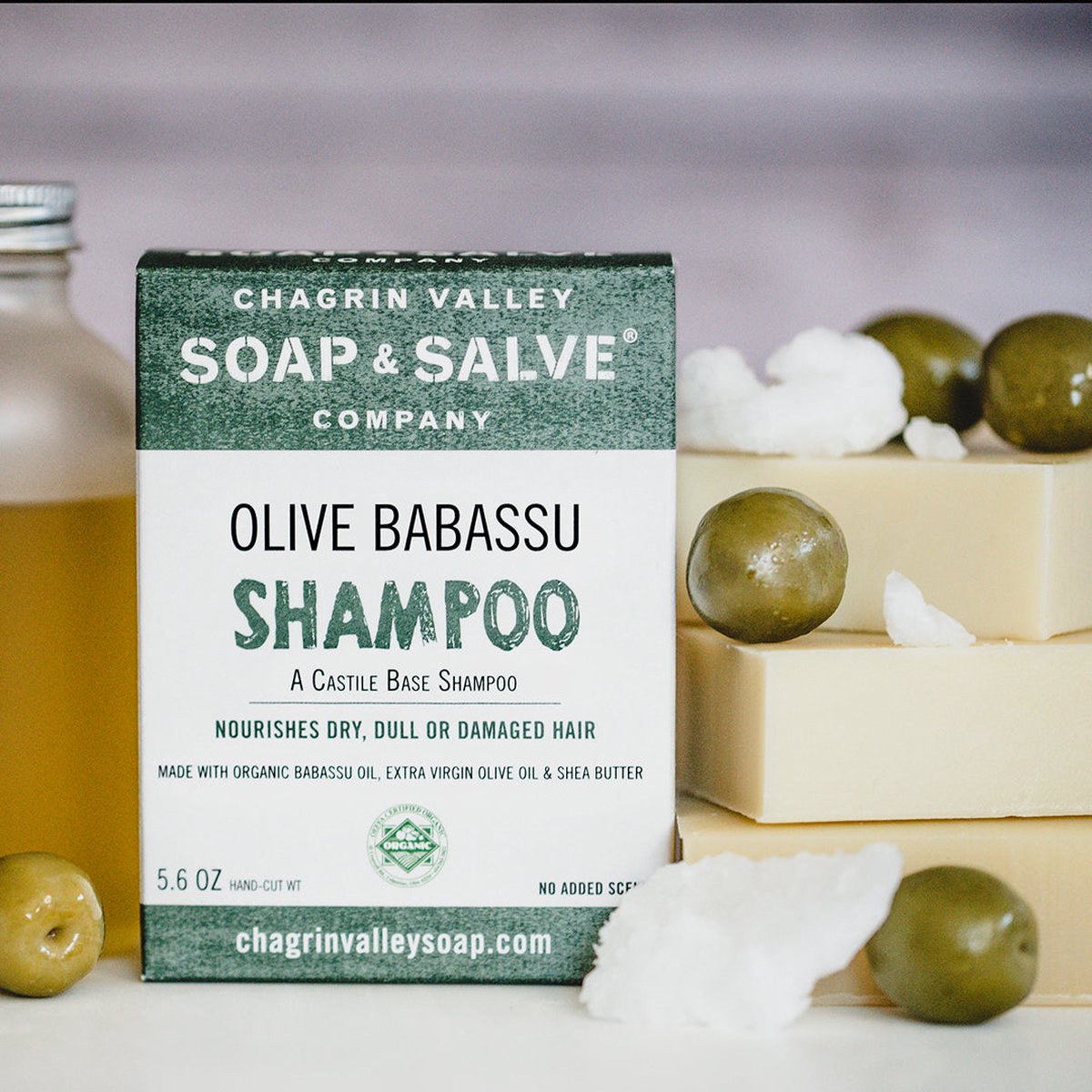 Chagrin Valley Solid Shampoo Bar Olive Babassu