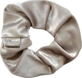Ellastiek scrunchie zilver - haarelastiekjes - haar accessoire - luxe uitstraling en kwaliteit- Handmade in Amsterdam